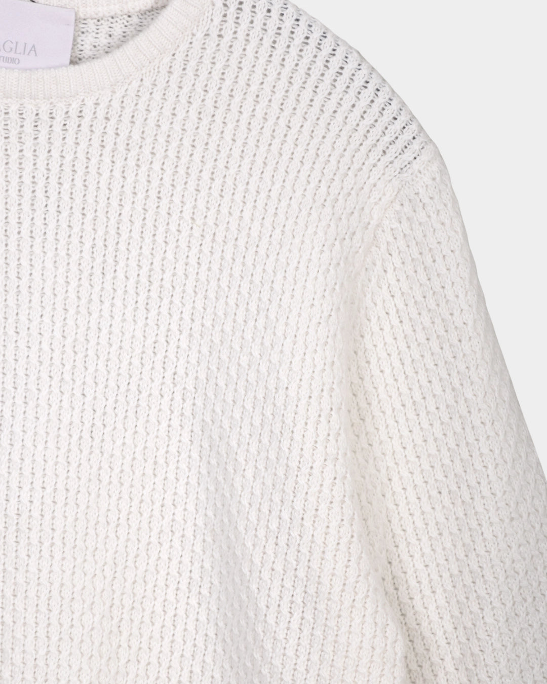 Crewneck Cashmere Blend - White - Hugo Sthlm
