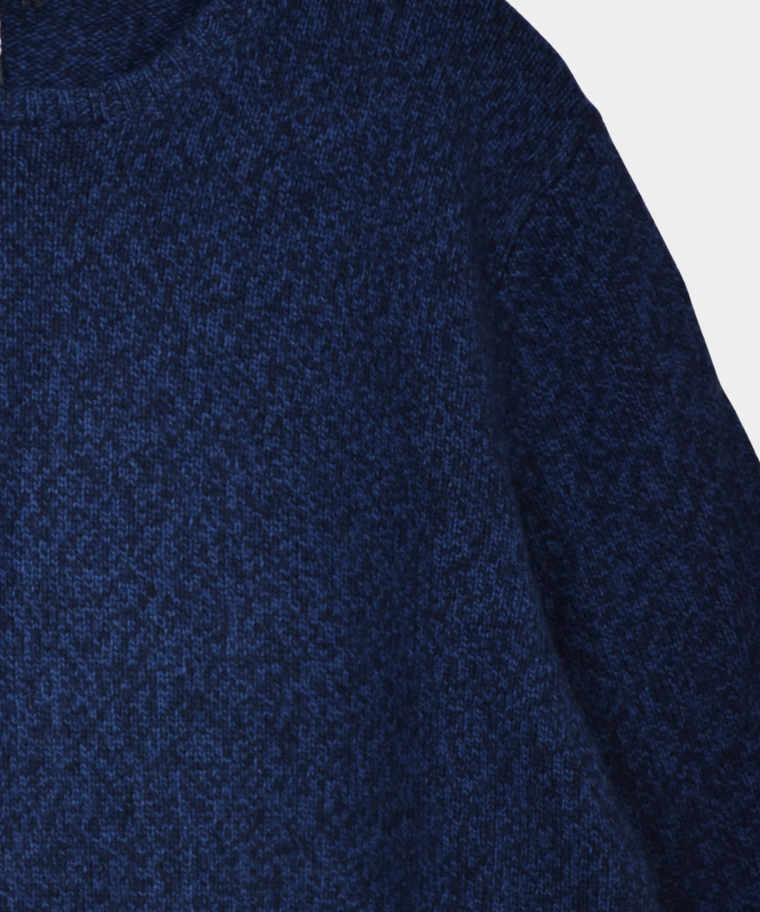 Crewneck Mouline Merino Cashmere Silk - Navy Black - Hugo Sthlm