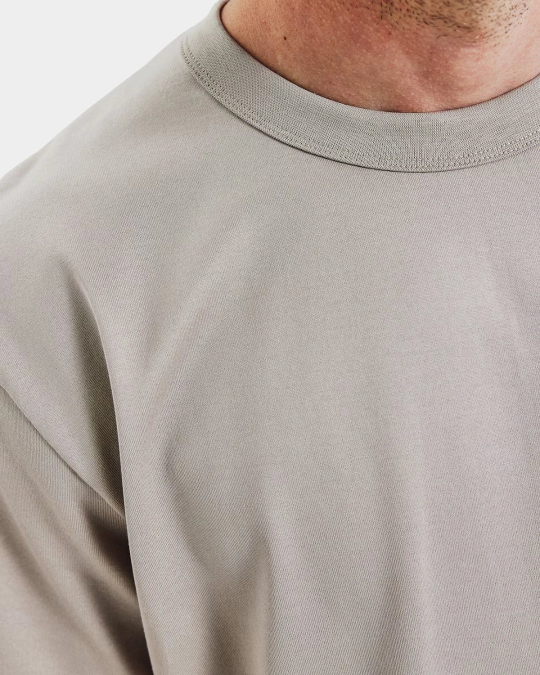 Crew-Neck Pima - Greige - Hugo Sthlm