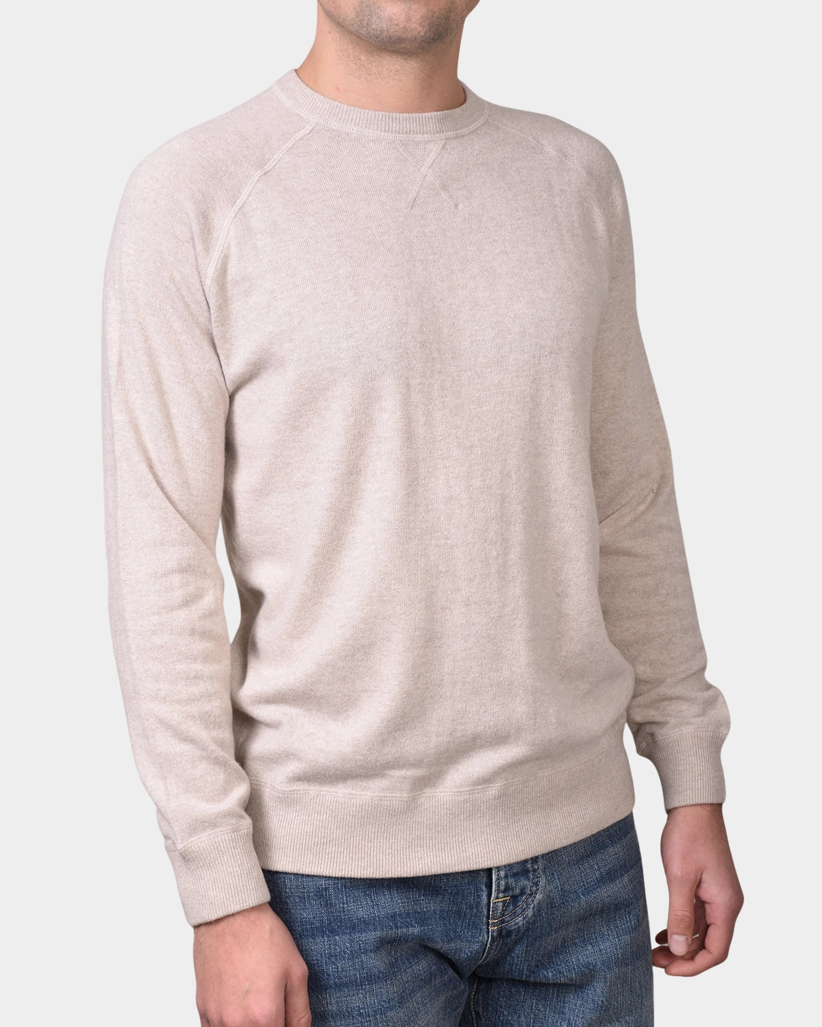 Crewneck Raglan Merino Cashmere - Sand - Hugo Sthlm