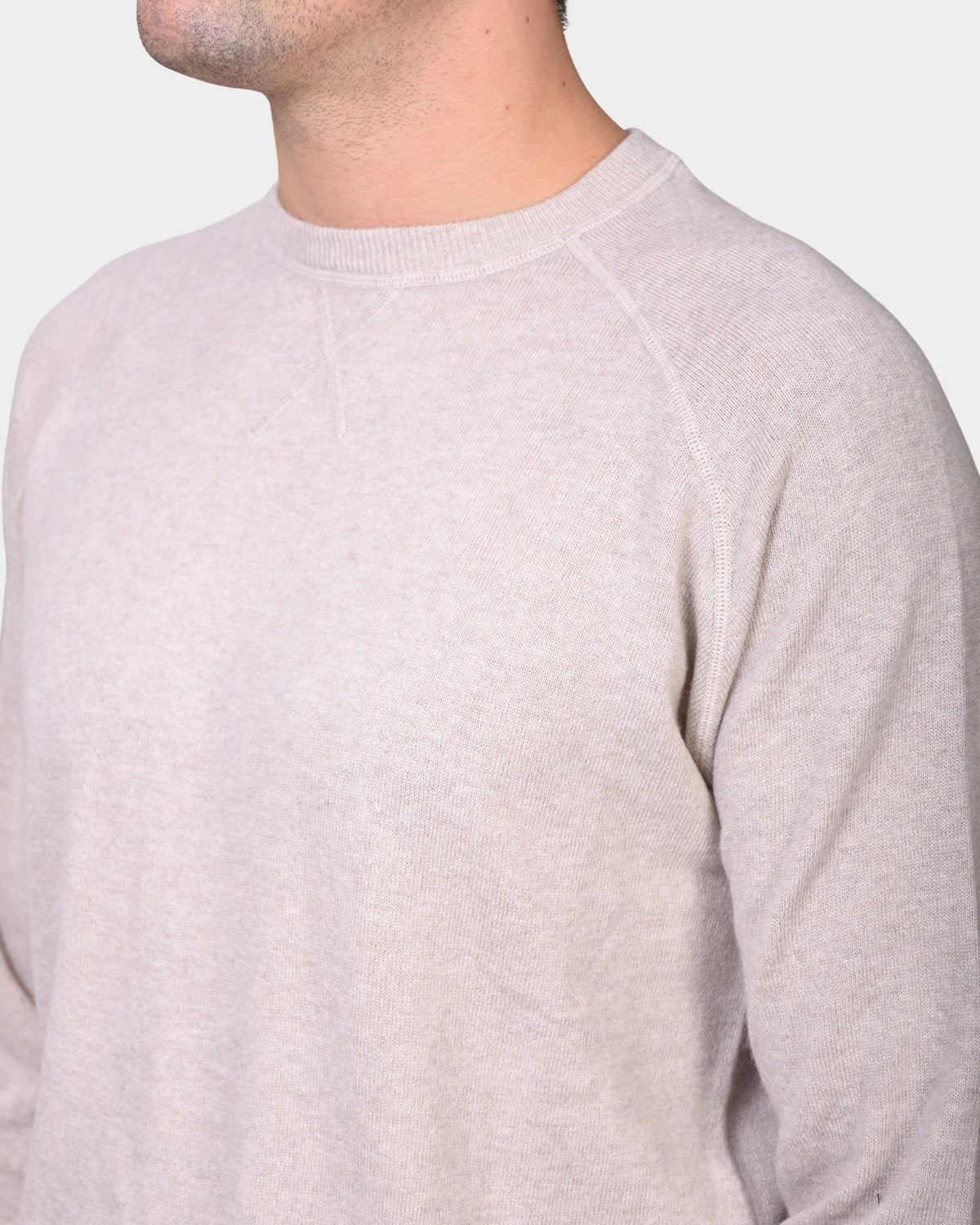 Crewneck Raglan Merino Cashmere - Sand - Hugo Sthlm