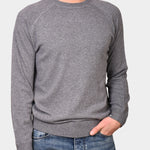 Crewneck Raglan Merino Cashmere - Grey - Hugo Sthlm