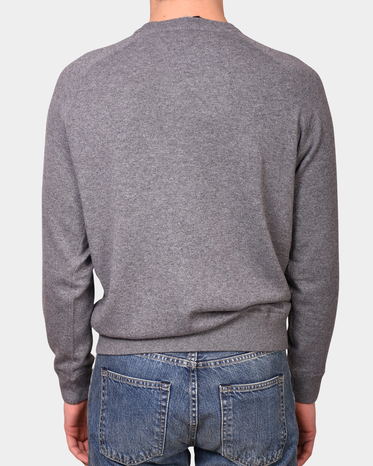 Crewneck Raglan Merino Cashmere - Grey - Hugo Sthlm