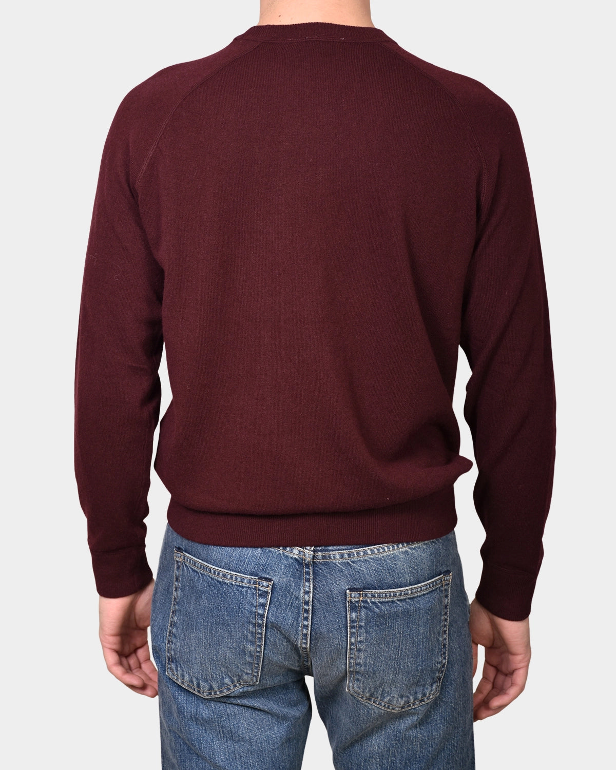 Crewneck Raglan Merino Cashmere - Wine - Hugo Sthlm