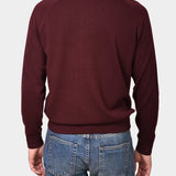Crewneck Raglan Merino Cashmere - Wine - Hugo Sthlm