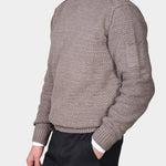 Crewneck Slub Knit Chunky - Brown - Hugo Sthlm
