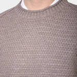 Crewneck Slub Knit Chunky - Brown - Hugo Sthlm