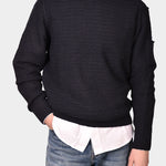 Crewneck Slub Knit Chunky - Navy - Hugo Sthlm