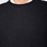 Crewneck Slub Knit Chunky - Navy - Hugo Sthlm