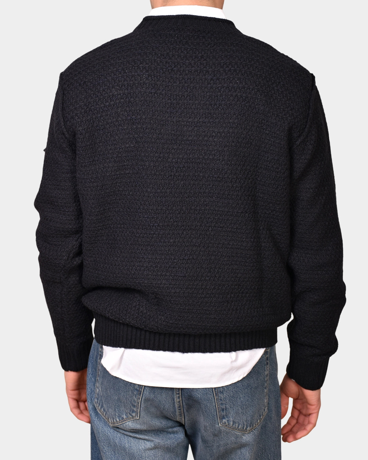 Crewneck Slub Knit Chunky - Navy - Hugo Sthlm