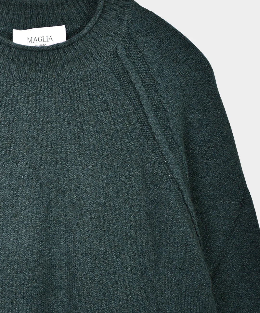 Crewneck Wool Turtel Neck - Green - Hugo Sthlm