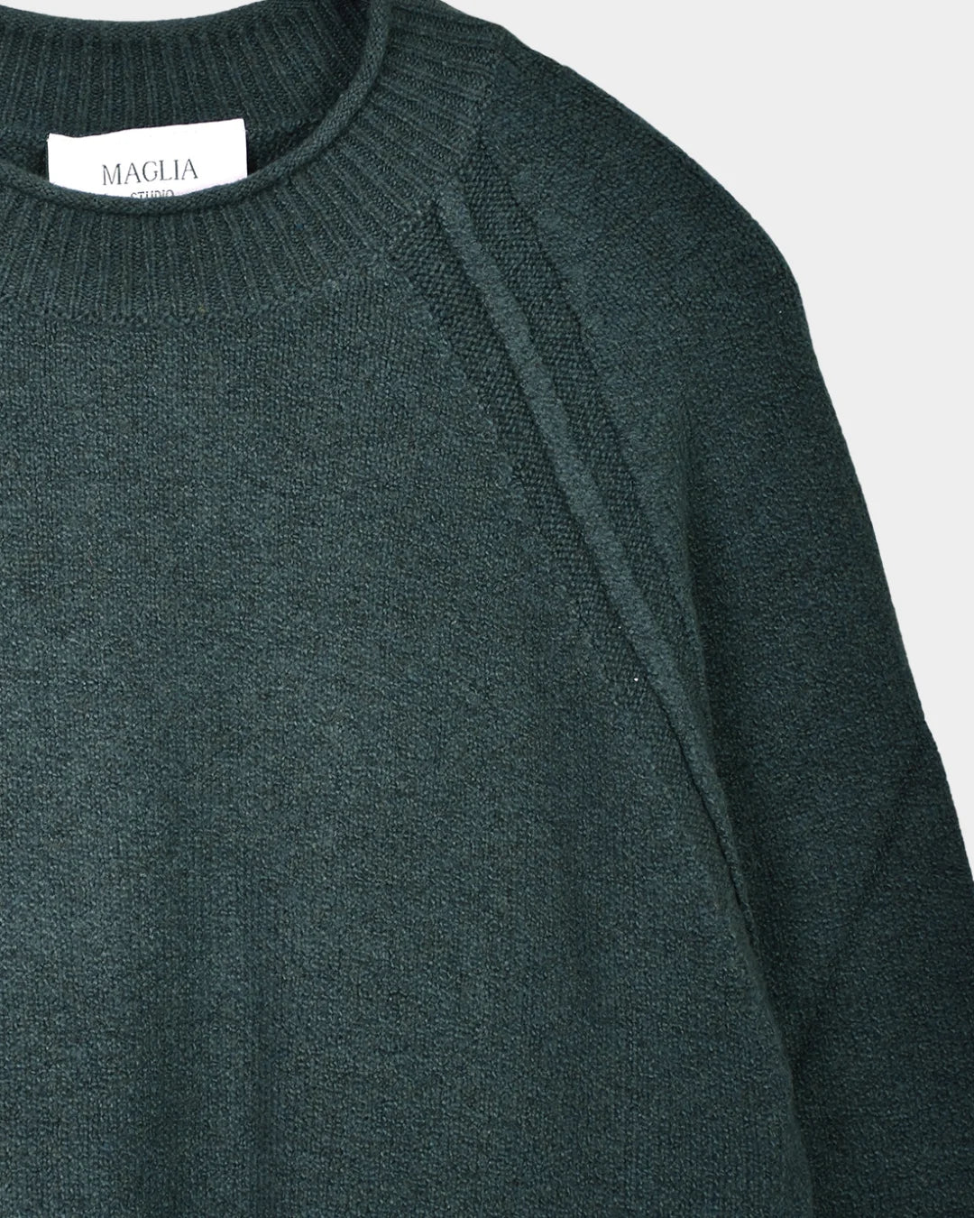 Crewneck Wool Turtel Neck - Green - Hugo Sthlm