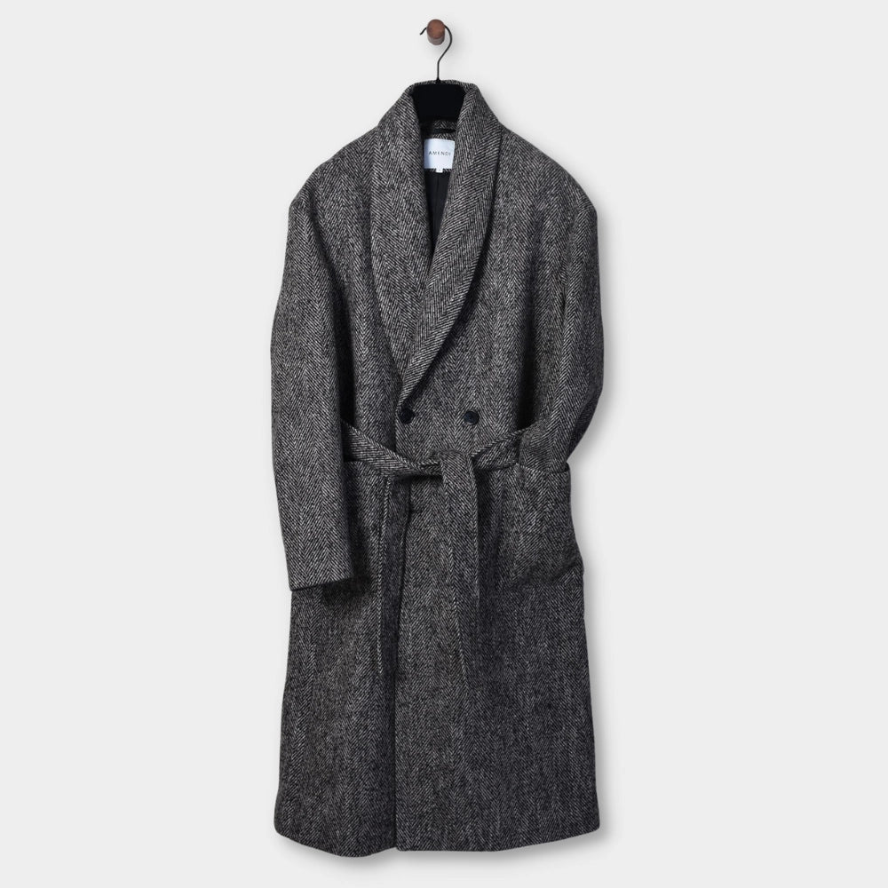 Darcy Wool Coat - Grey Check - Hugo Sthlm