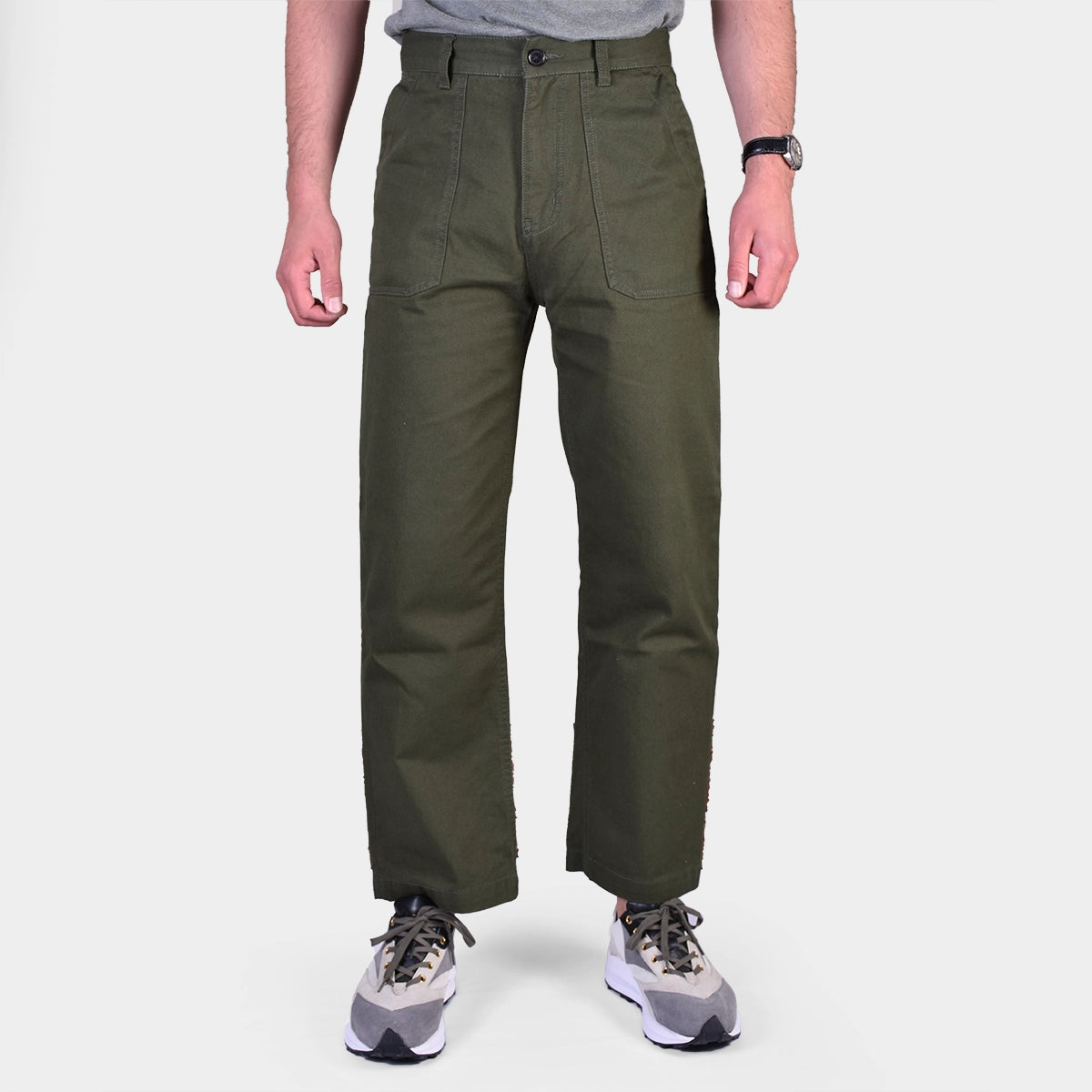 Cotton Fatigue Pants Regular Fit - Forest - Hugo Sthlm