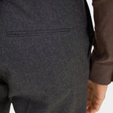 Dandy Turn Up Trouser - Dark Grey