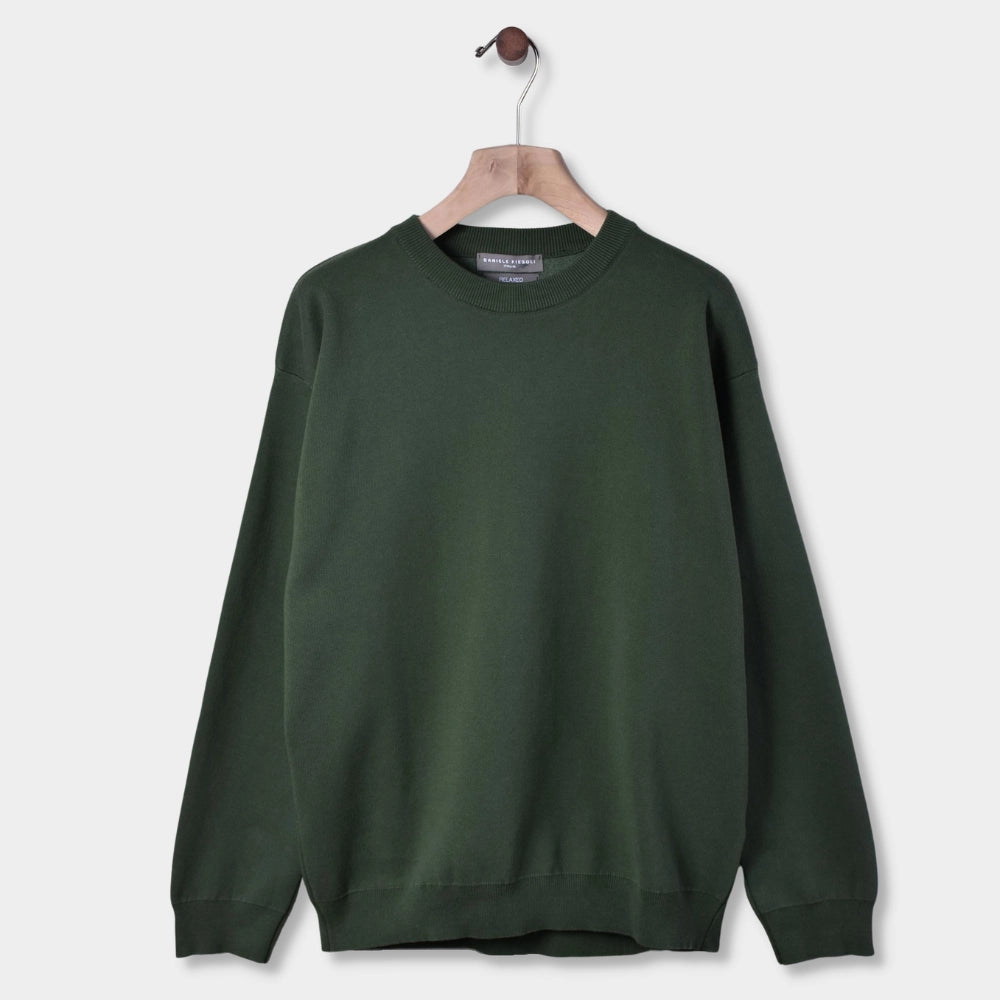 Crewneck Relaxed Fit Cotton - Green - Hugo Sthlm