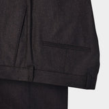 Denz Flannel Turn Up Trousers - Dark Brown - Hugo Sthlm