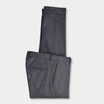 Denz Flannel Turn Up Trousers - Dark Grey - Hugo Sthlm