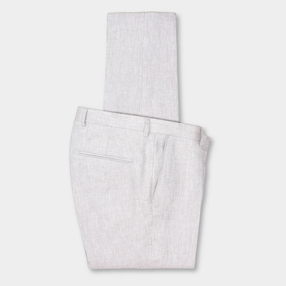 Denz Linen Trousers - White Grass - Hugo Sthlm