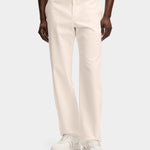 Devyn Straight Cotton Pants - Moonbeam - Hugo Sthlm