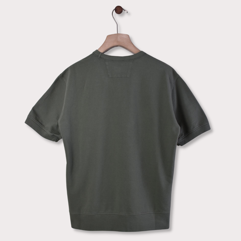Diagonal Raised Fleece Chest Logo T-shirt - Bronze Green - Hugo Sthlm