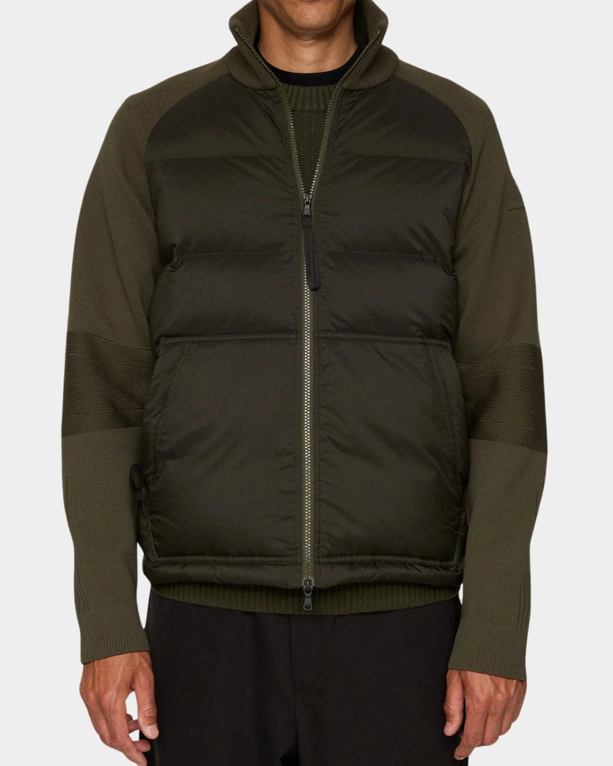 Dome Knit Hybrid Jacket - Forest Green - Hugo Sthlm