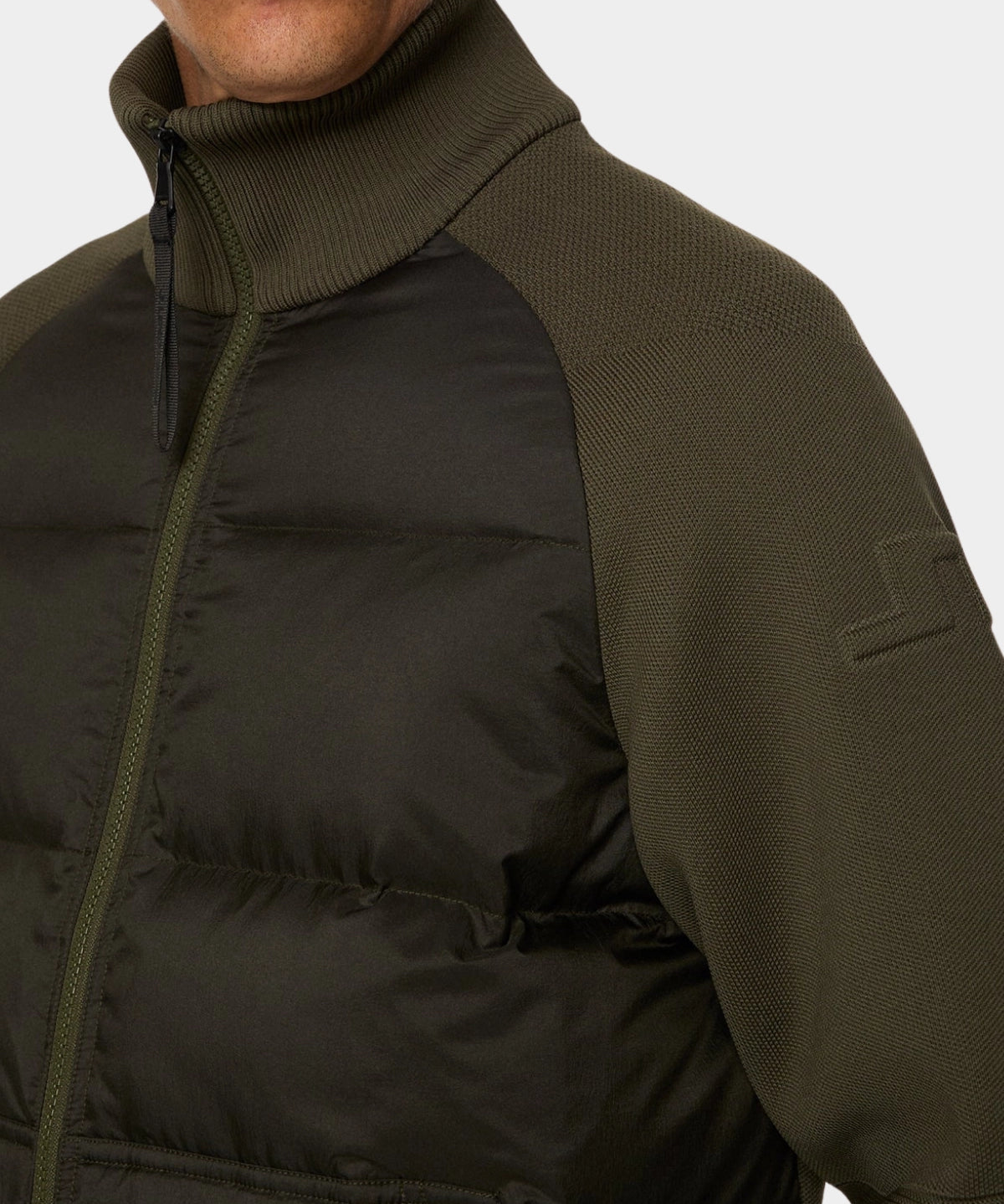 Dome Knit Hybrid Jacket - Forest Green - Hugo Sthlm