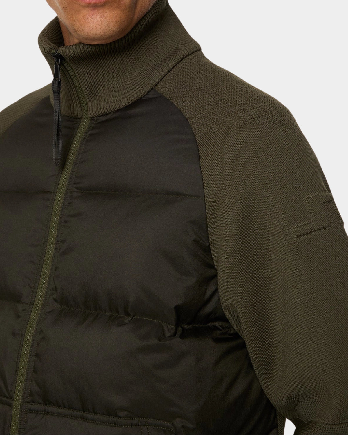 Dome Knit Hybrid Jacket - Forest Green - Hugo Sthlm