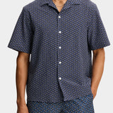 Donso Geo Resort Shirt - Ladder Estat Navy s - Hugo Sthlm