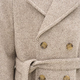 Double Breasted Raglan Coat - Brick Beige