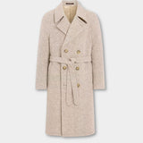 Double Breasted Raglan Coat - Brick Beige