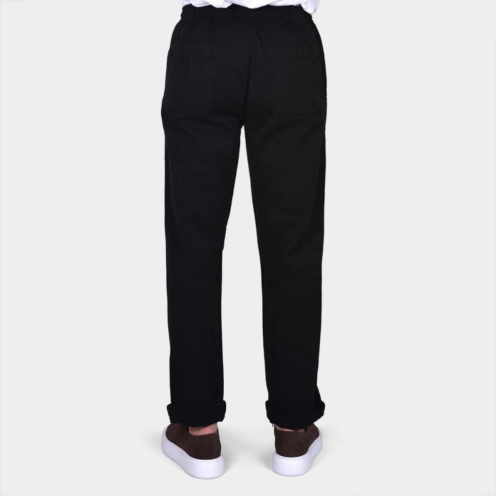 Drawstring Pant Light Cotton Linen - Black - Hugo Sthlm