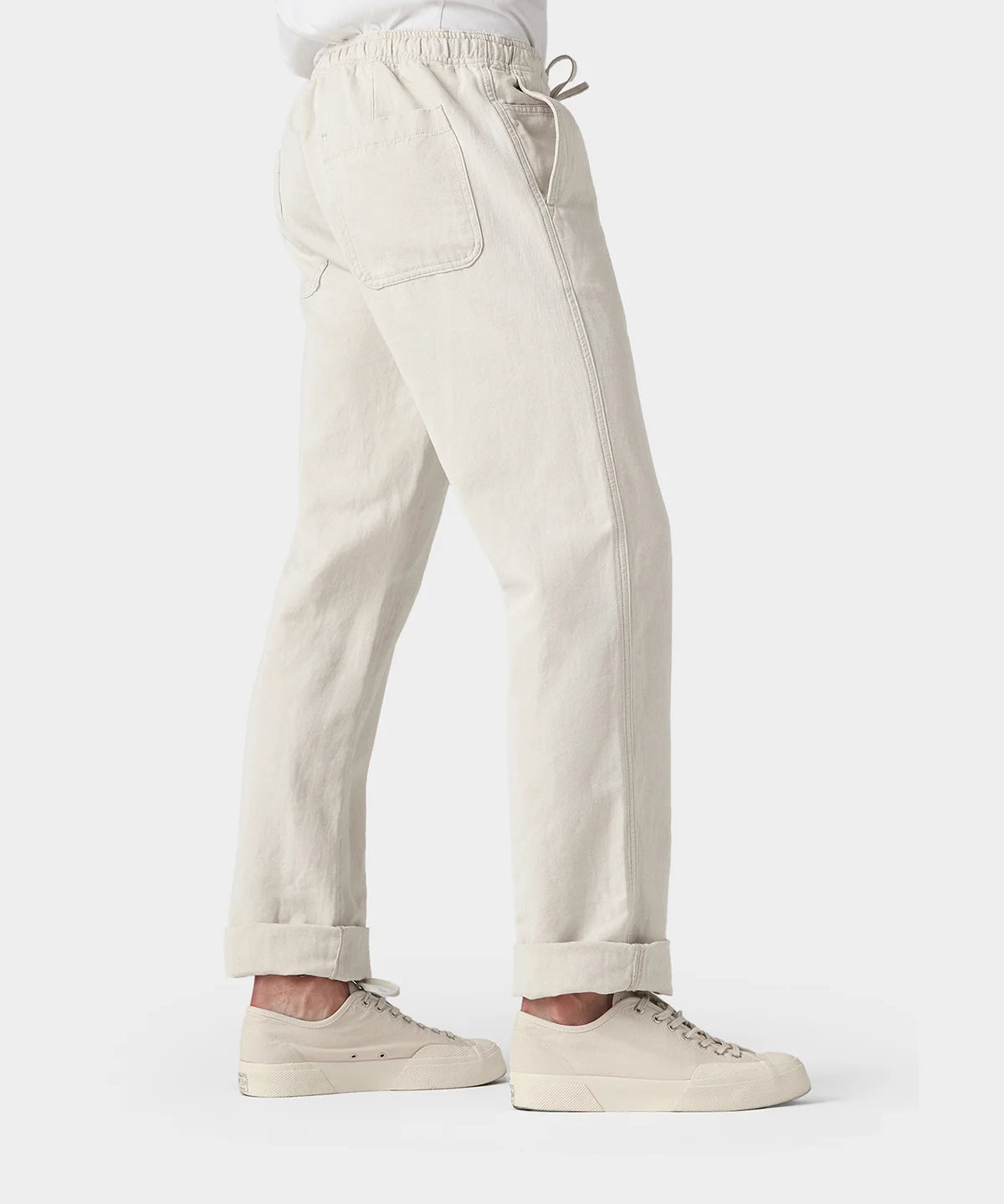 Drawstring Pants Light Cotton Linen - Ecru - Hugo Sthlm