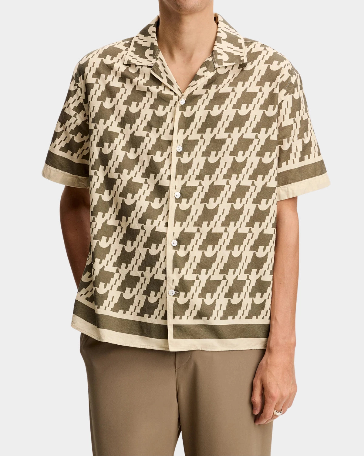 Ellis Border Resort Shirt - JL Glitch Kalamata - Hugo Sthlm