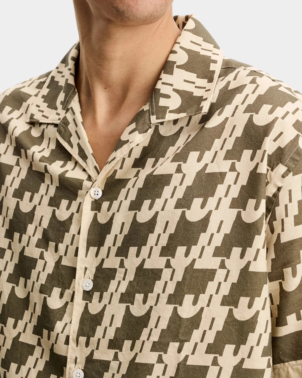 Ellis Border Resort Shirt - JL Glitch Kalamata - Hugo Sthlm