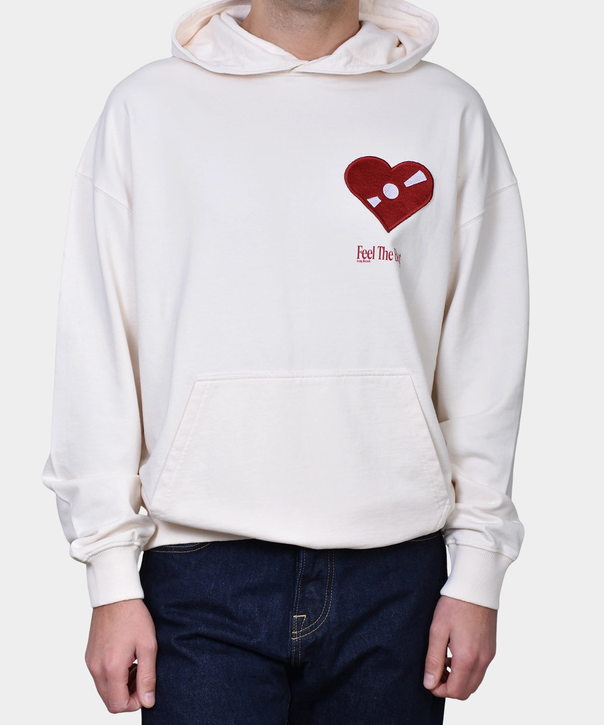 Flower Hoodie Feel The Beat Patch - Creme - Hugo Sthlm