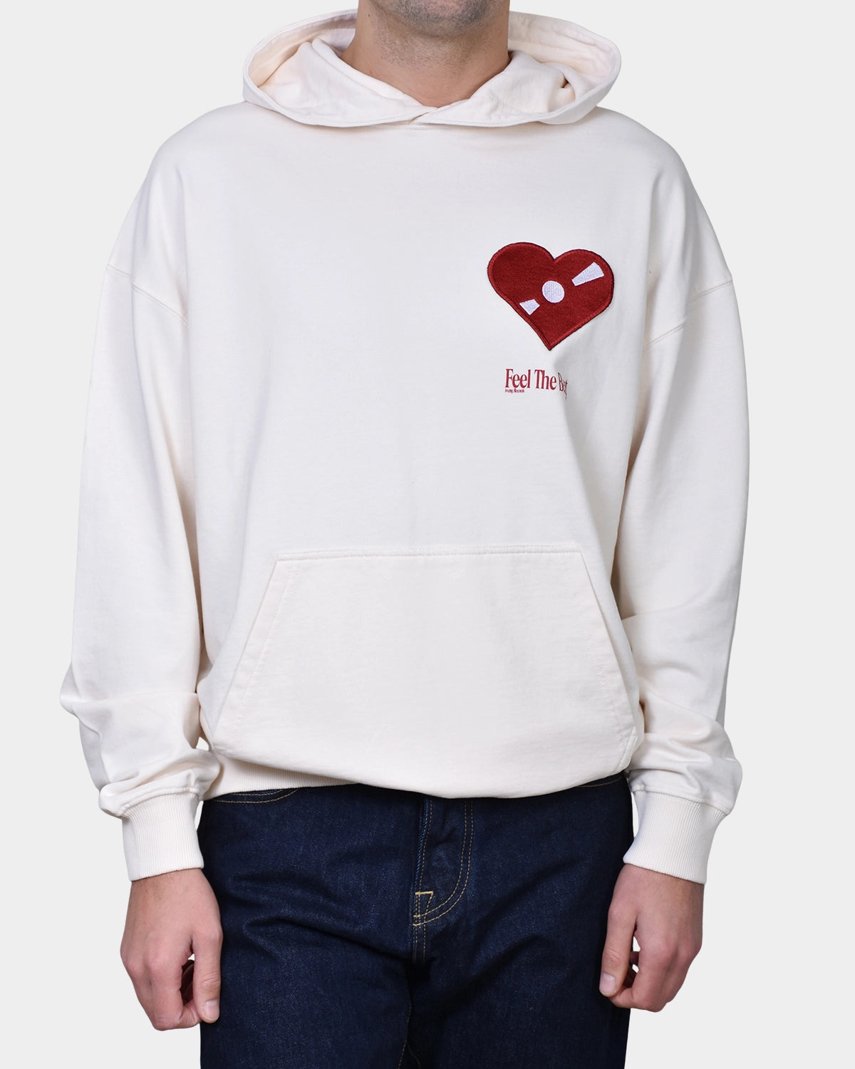 Flower Hoodie Feel The Beat Patch - Creme - Hugo Sthlm