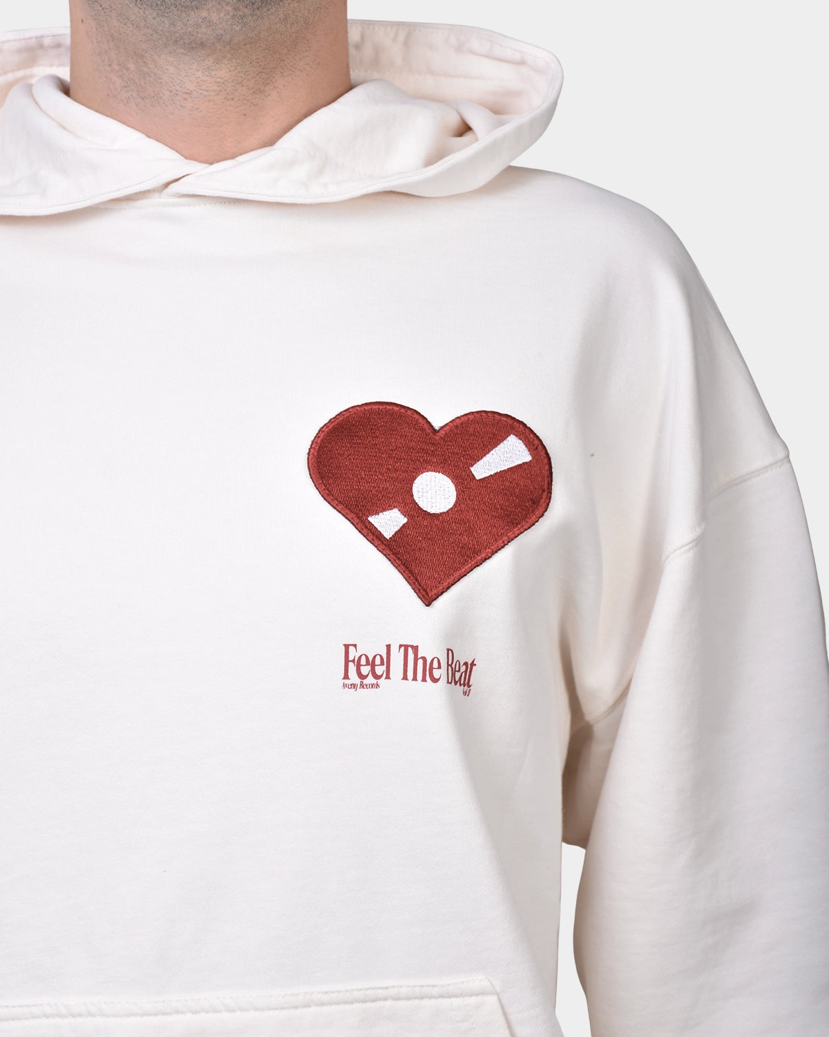 Flower Hoodie Feel The Beat Patch - Creme - Hugo Sthlm