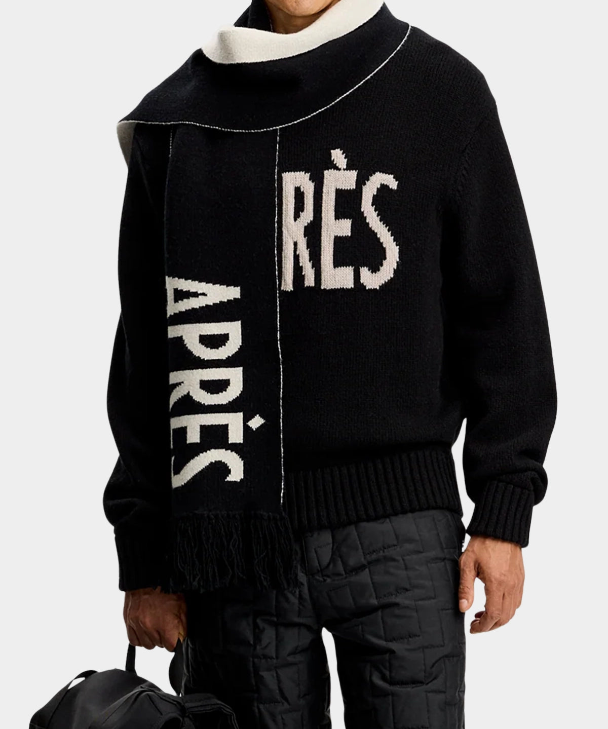 Fabian Graphic Knit Sweater - Black - Hugo Sthlm