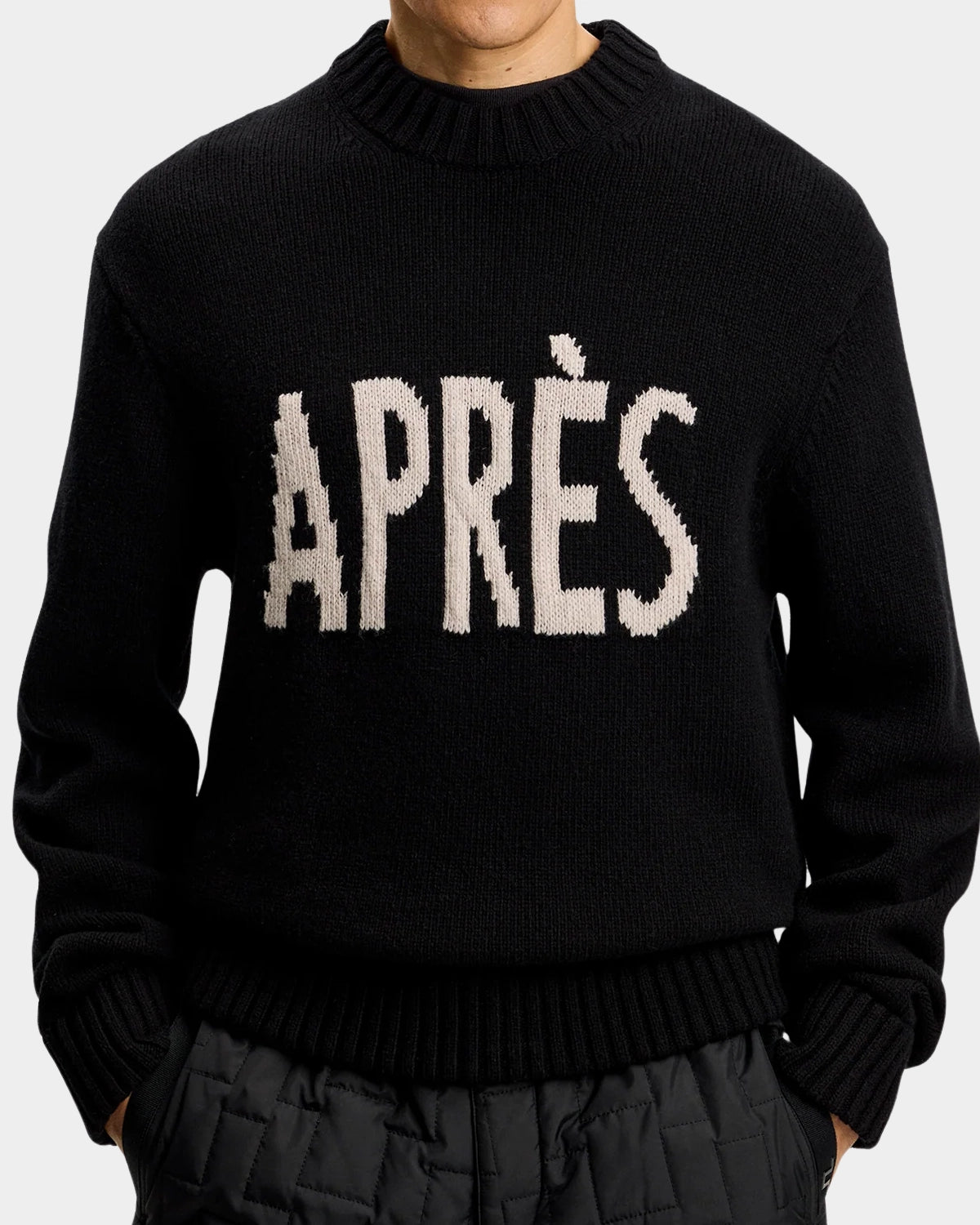 Fabian Graphic Knit Sweater - Black - Hugo Sthlm