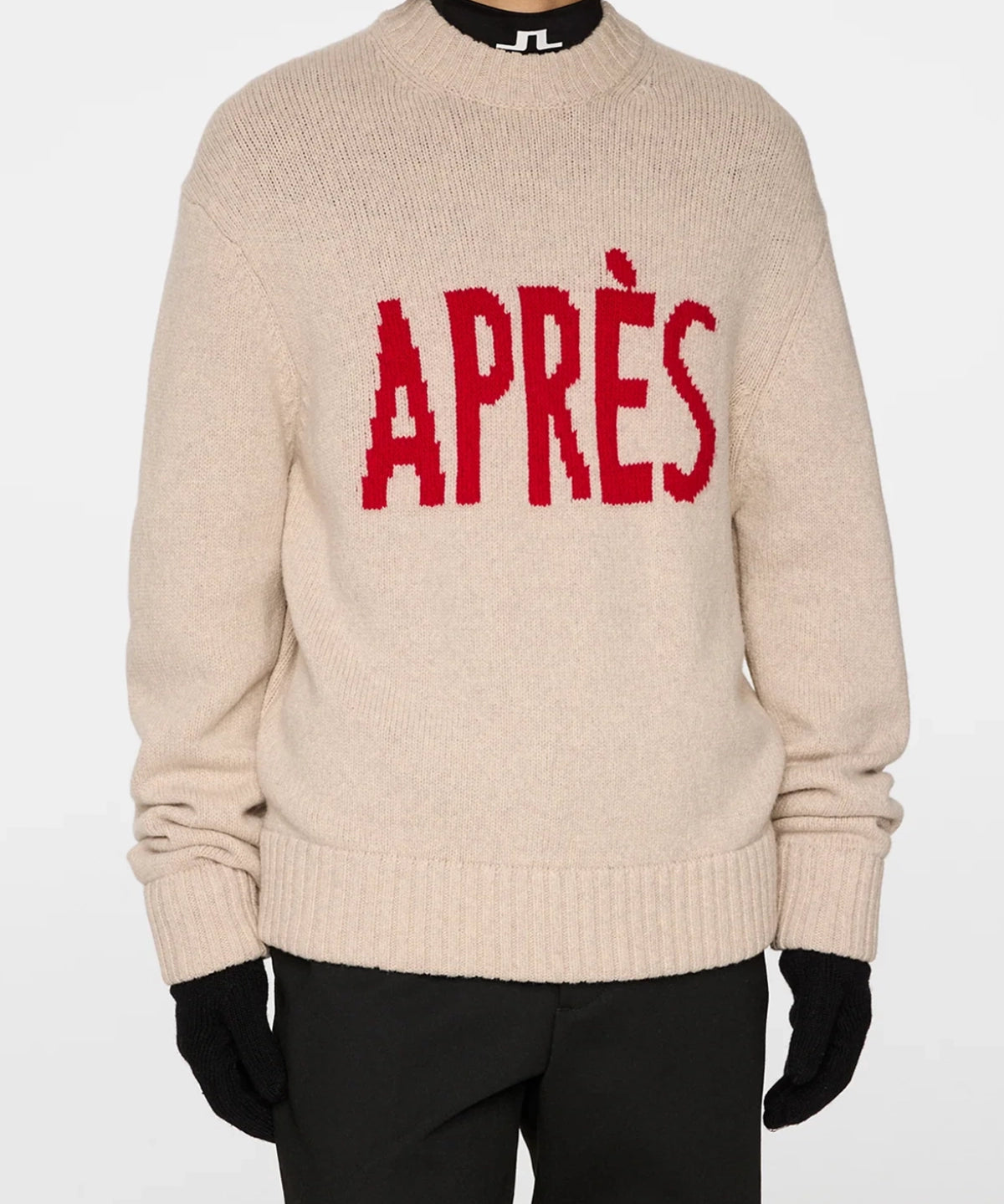 Fabian Graphic Knit Sweater - Moonbeam - Hugo Sthlm