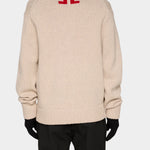 Fabian Graphic Knit Sweater - Moonbeam - Hugo Sthlm
