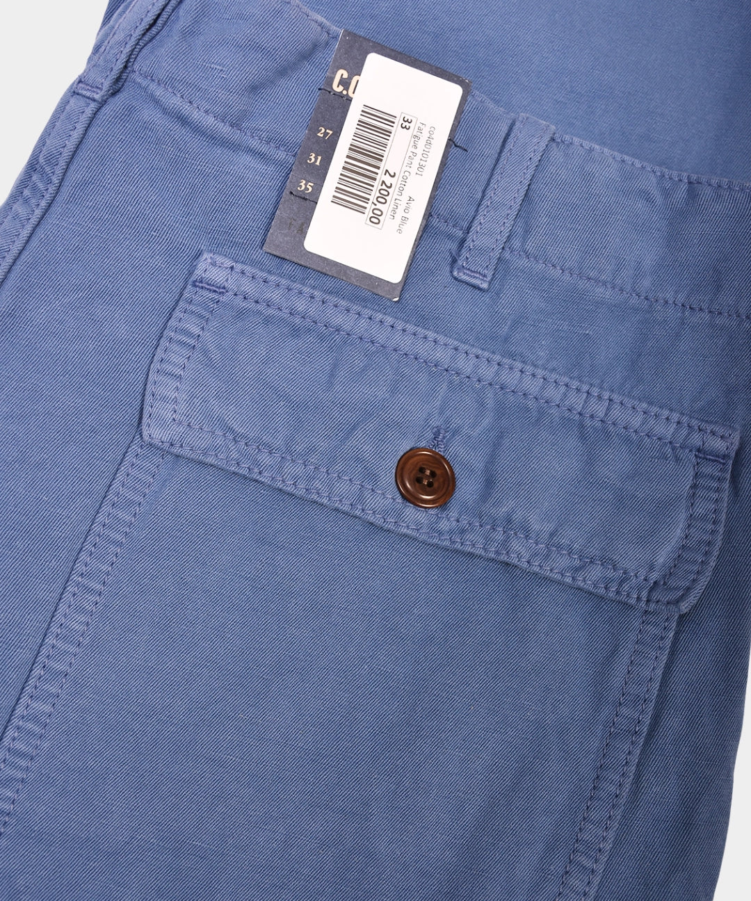 Fatigue Pant Cotton Linen - Avio Blue - Hugo Sthlm