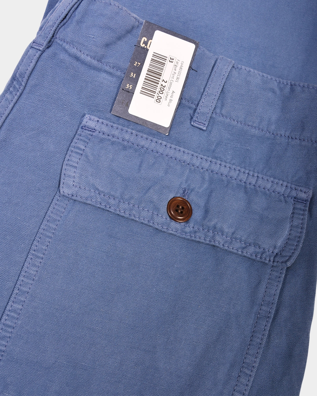 Fatigue Pant Cotton Linen - Avio Blue - Hugo Sthlm