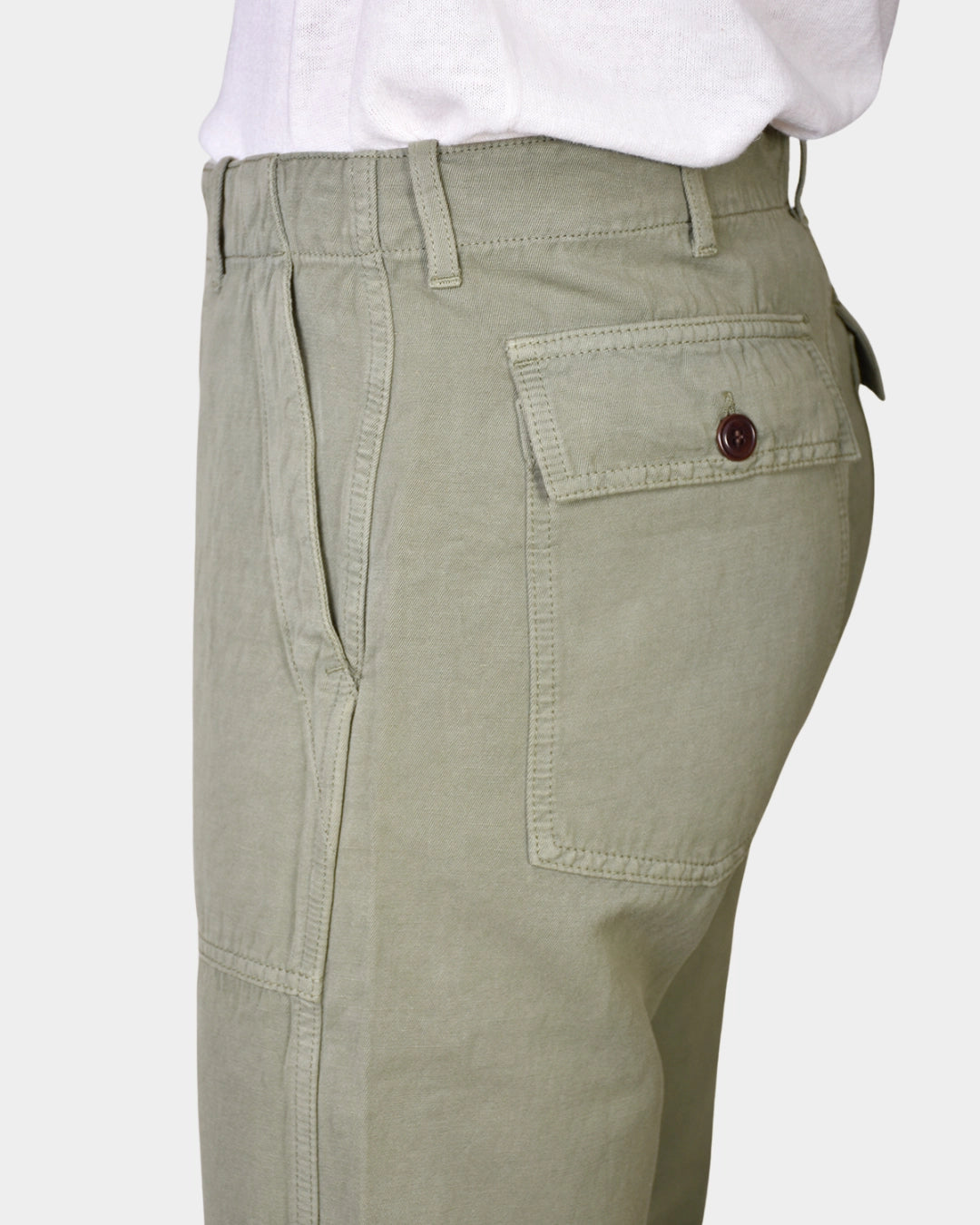 Fatigue Pant Cotton Linen - Military - Hugo Sthlm