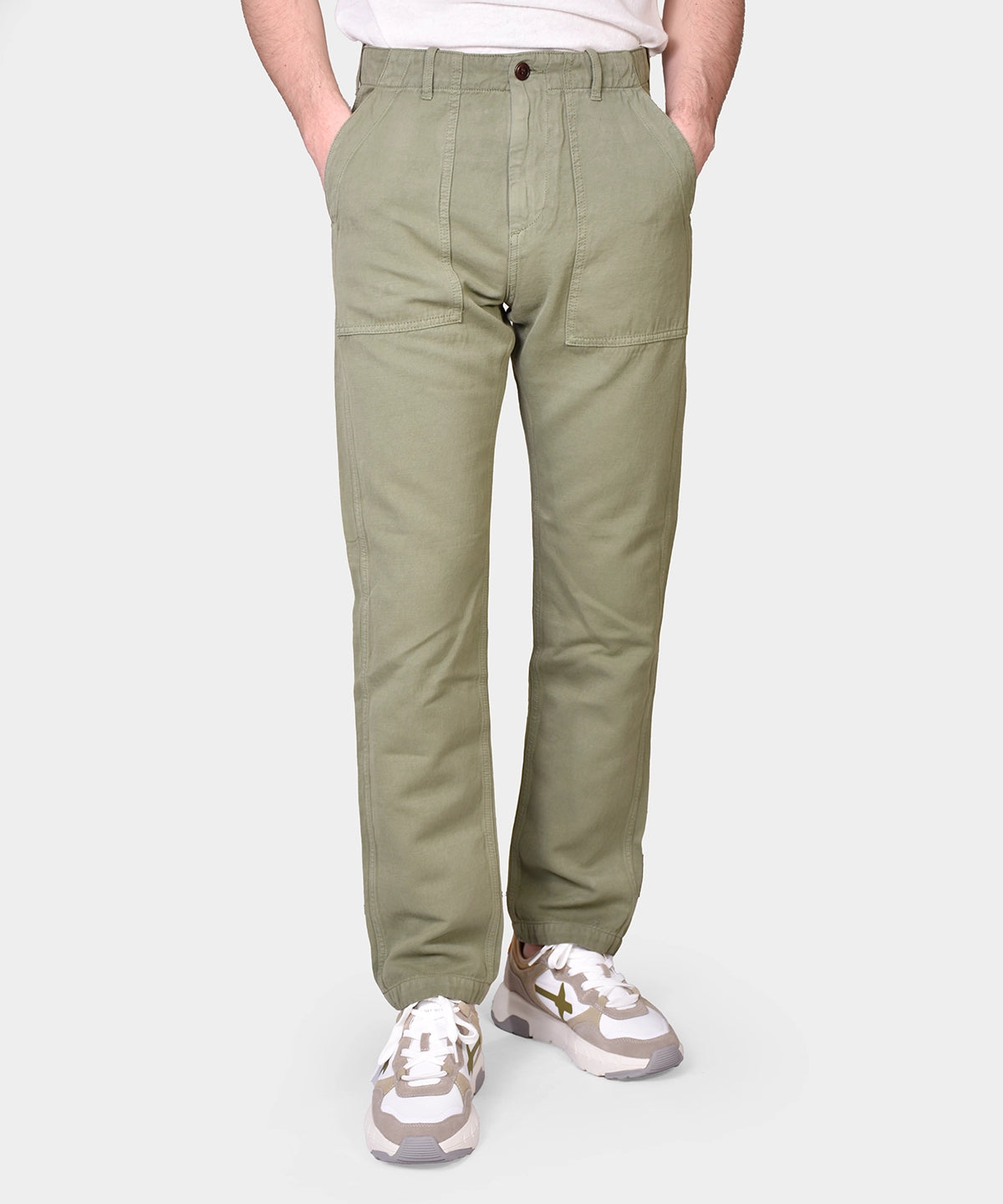 Fatigue Pant Cotton Linen - Military - Hugo Sthlm