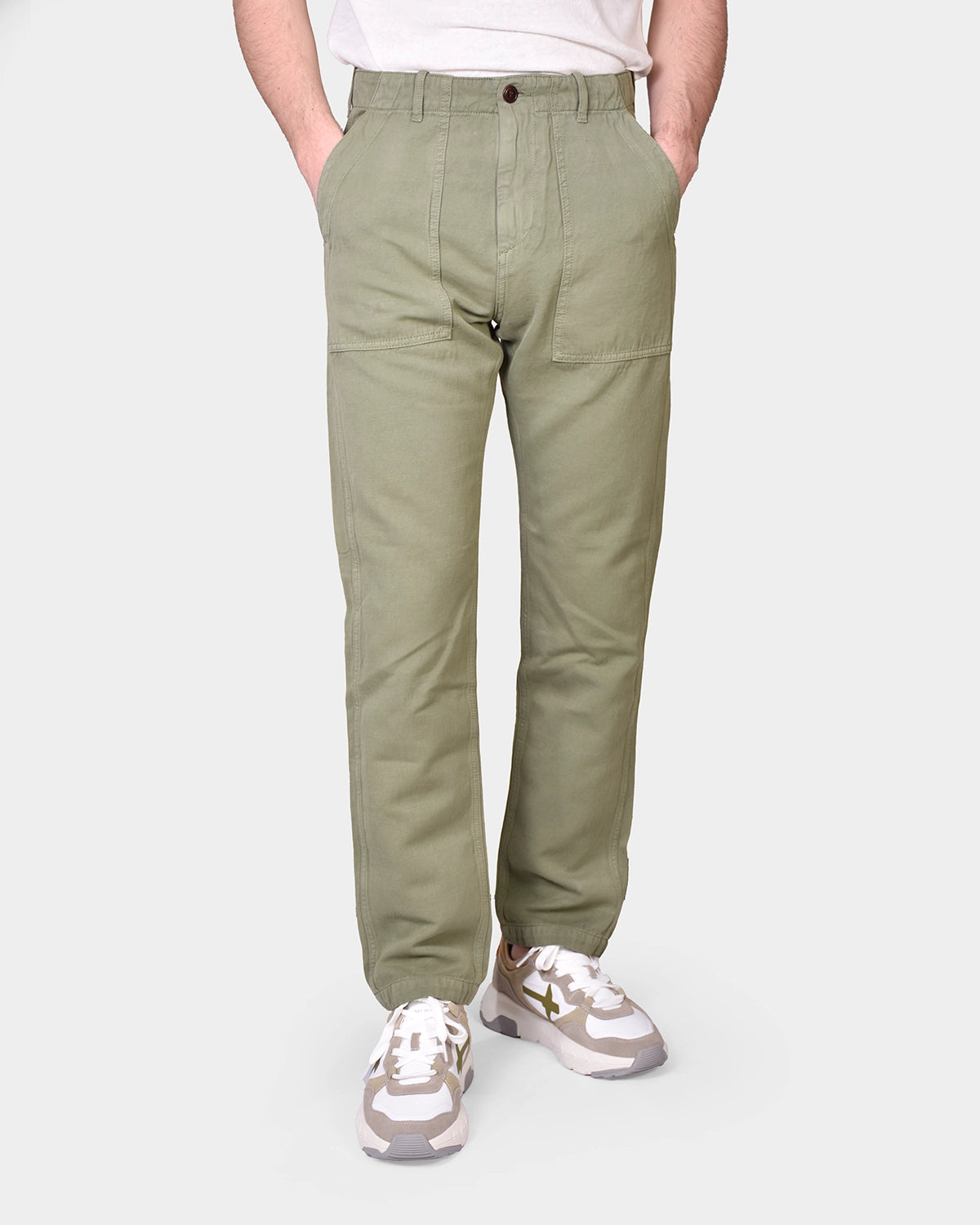 Fatigue Pant Cotton Linen - Military - Hugo Sthlm
