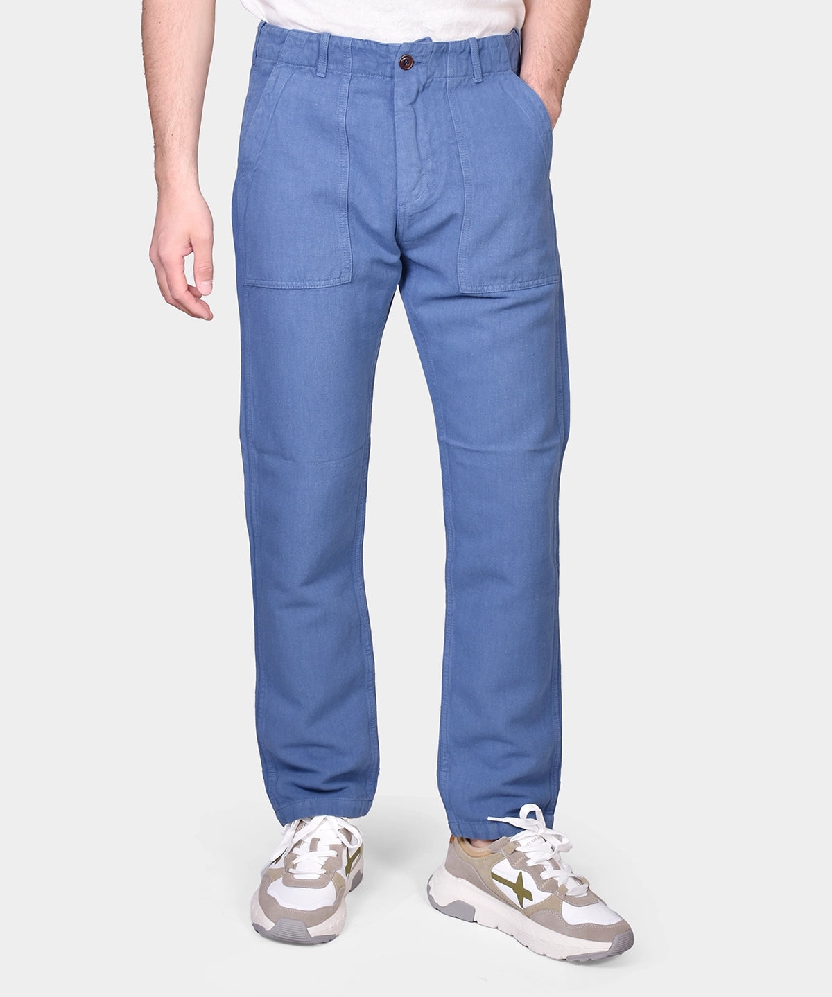Fatigue Pant Linen Cotton - Avio Blue - Hugo Sthlm