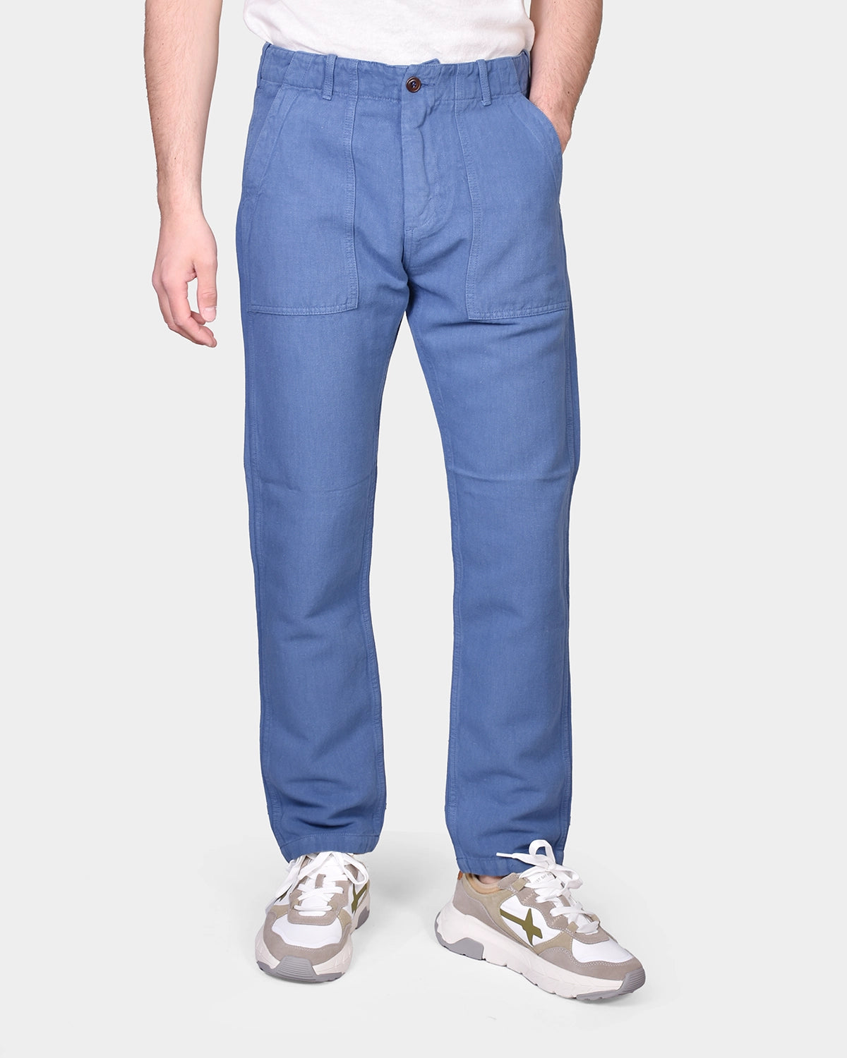Fatigue Pant Linen Cotton - Avio Blue - Hugo Sthlm