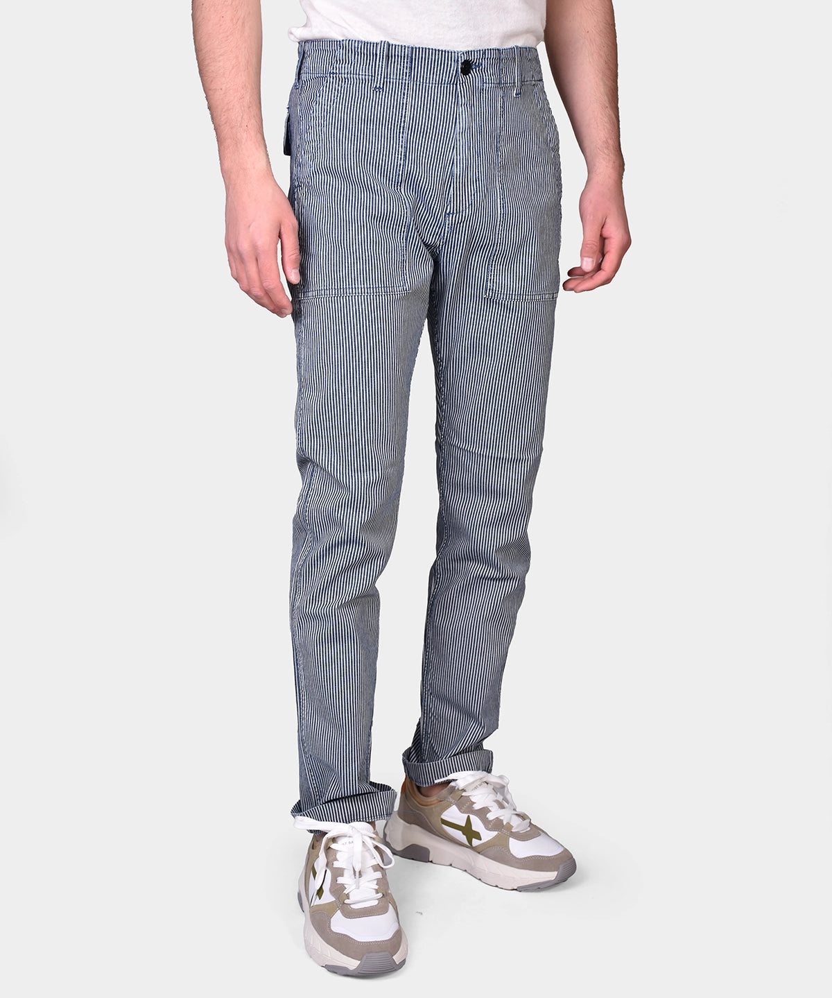 Fatigue Pant Stipe Cotton - Navy - Hugo Sthlm